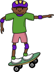 Skateboard African Kid